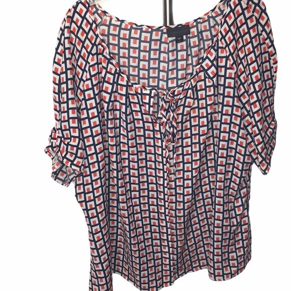 Worthington Tops - Worthington square pattern blouse